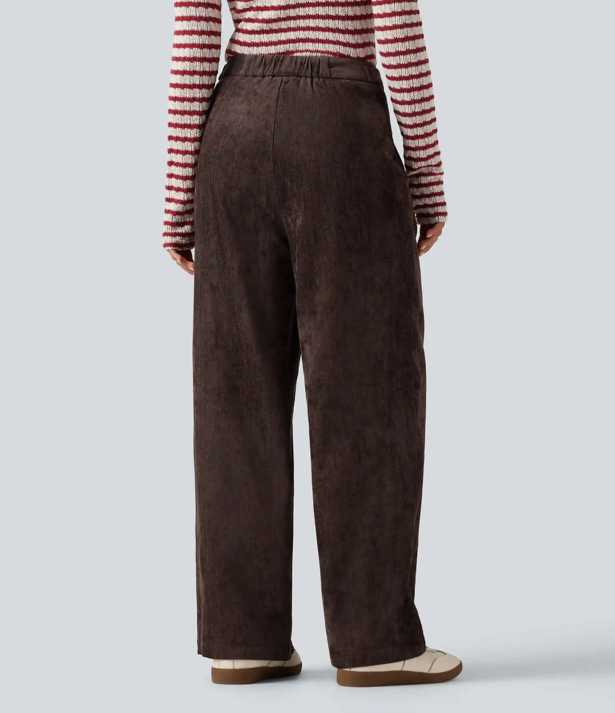High Waisted Wide Leg Work Pants with Pockets