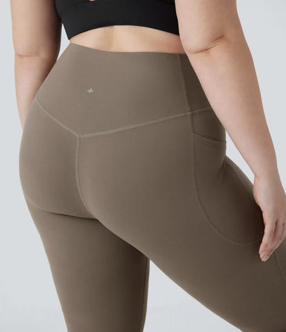 Halara UltraSculpt™ High Waisted Tummy Control Pocket Shaping Yoga Bootcut Plus Size Leggings