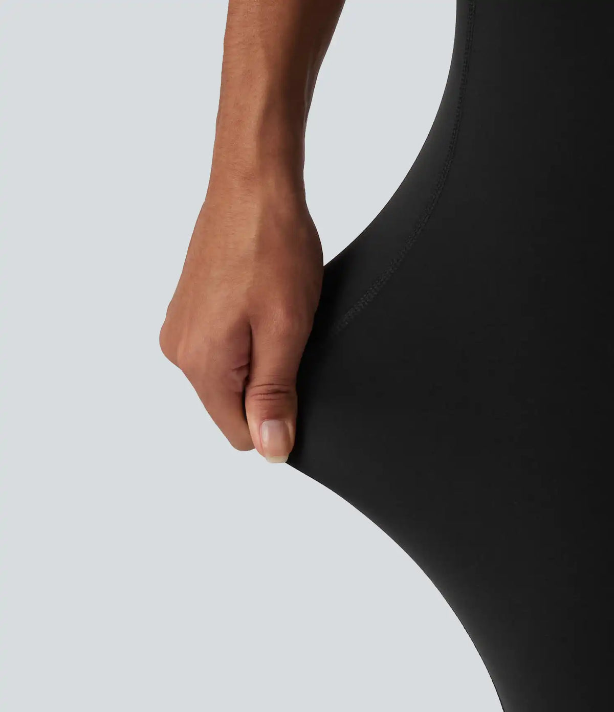 Halara UltraSculpt™ Mid Rise Contrast Lace Ruched Flare Yoga Leggings with Pockets