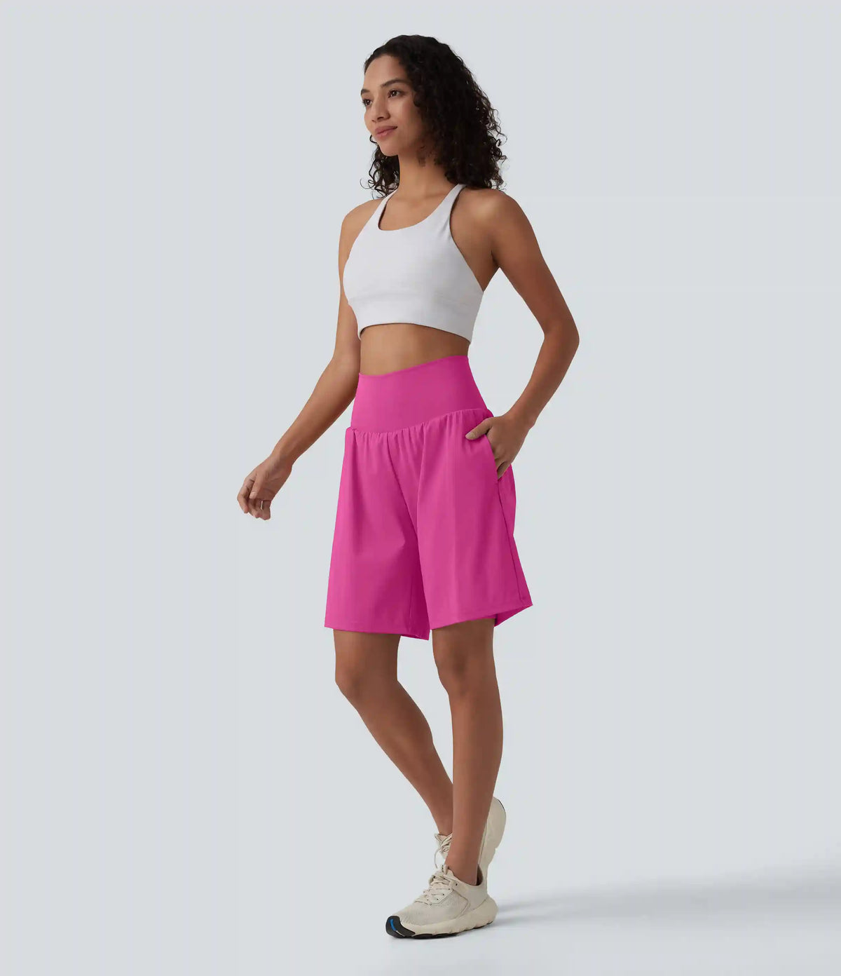 SoftlyZero™ Airy Super High Waisted 2-in-1 InstantCool Yoga Shorts 9" with Pockets