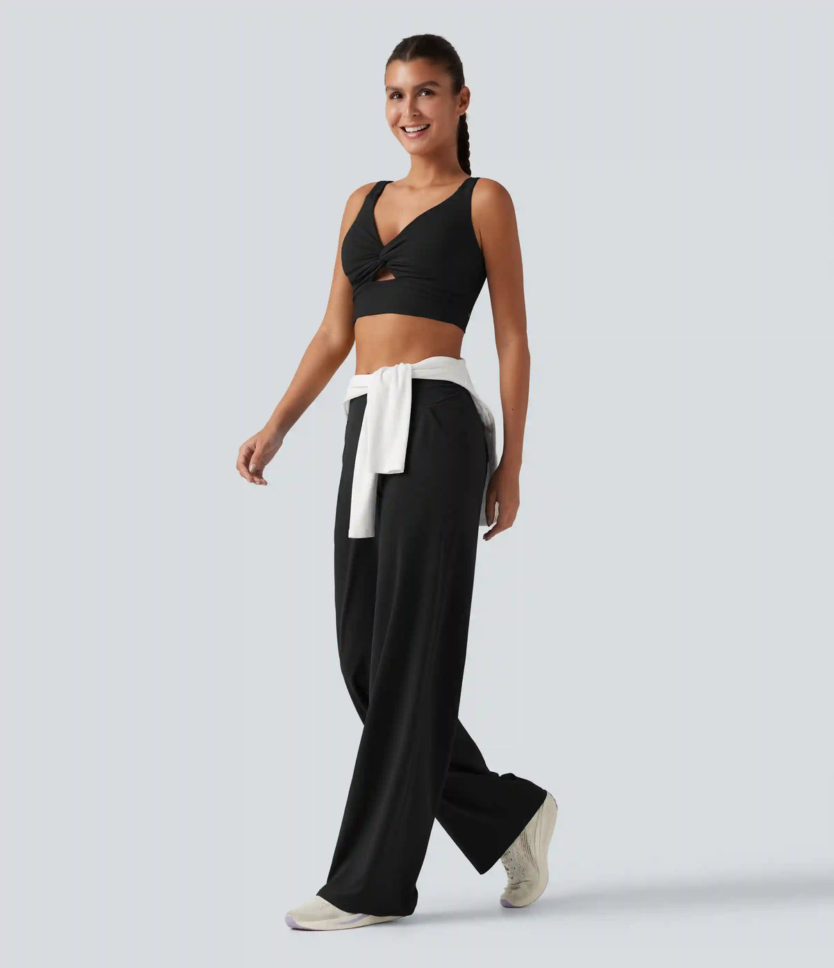 Halara UltraSculpt™ High Waisted Crossover Straight Leg Yoga Pants with Pockets