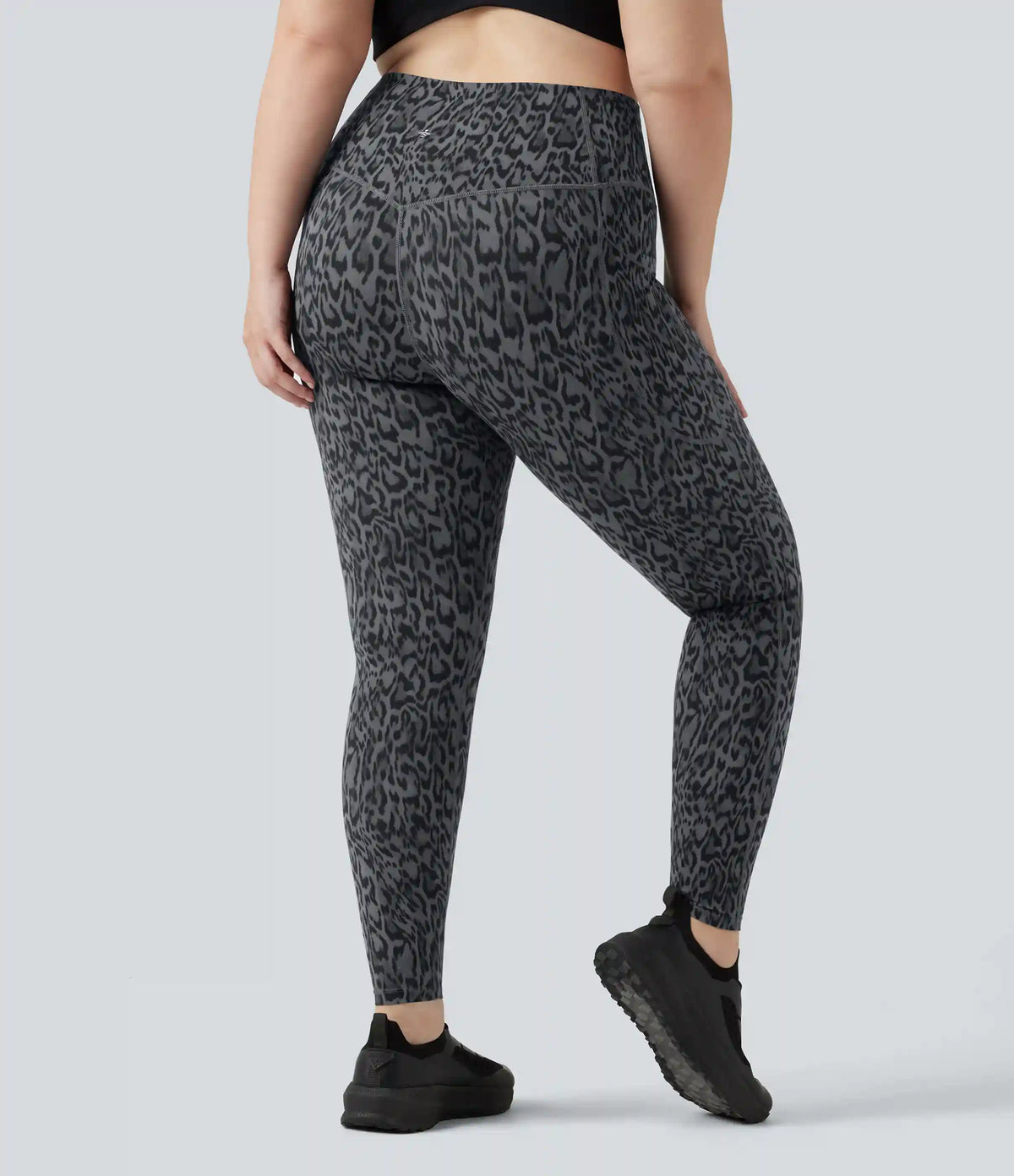 Plus Size Halara UltraSculpt™ Leopard Print High Waisted Tummy Control Yoga Leggings with Pockets