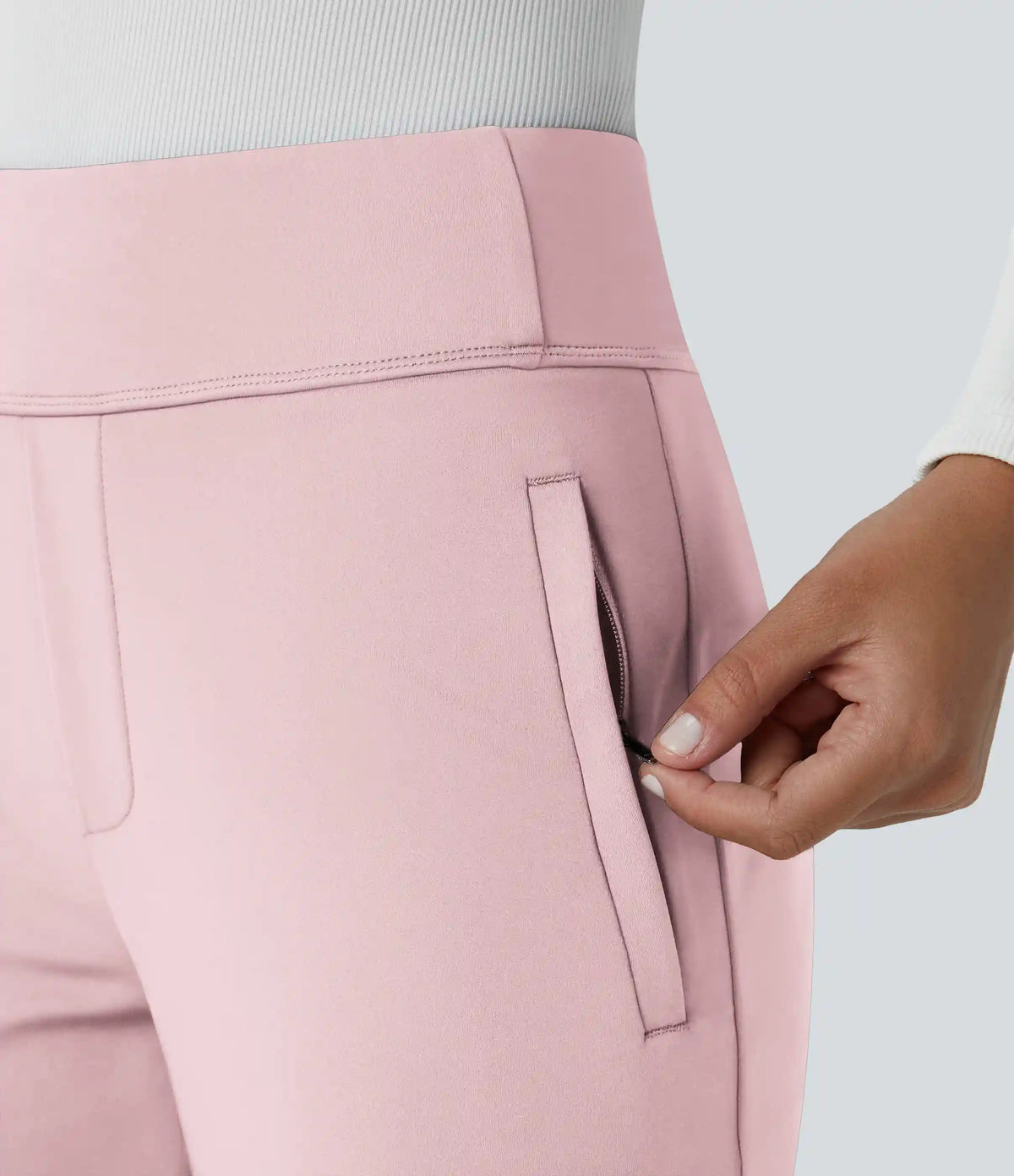 Halara Flex™ DayStretch Mid Rise Side Zipper Pocket Work Flare Pants
