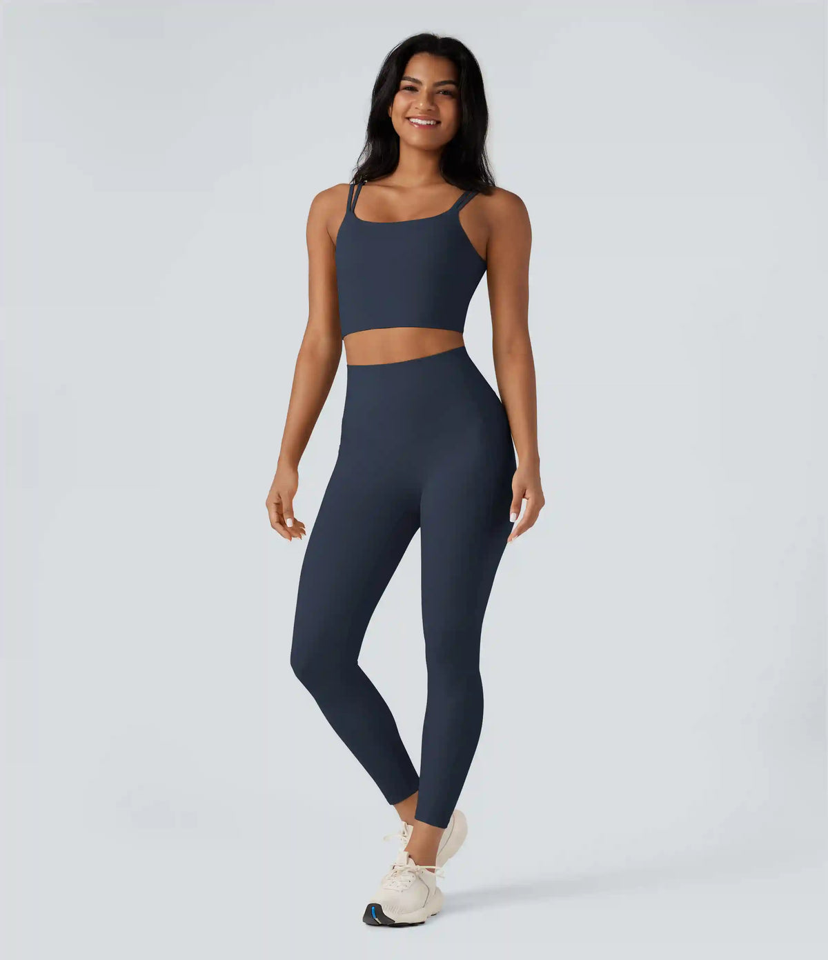 Halara UltraSculpt™ Double Straps Twisted Backless Cropped Yoga Tank Top