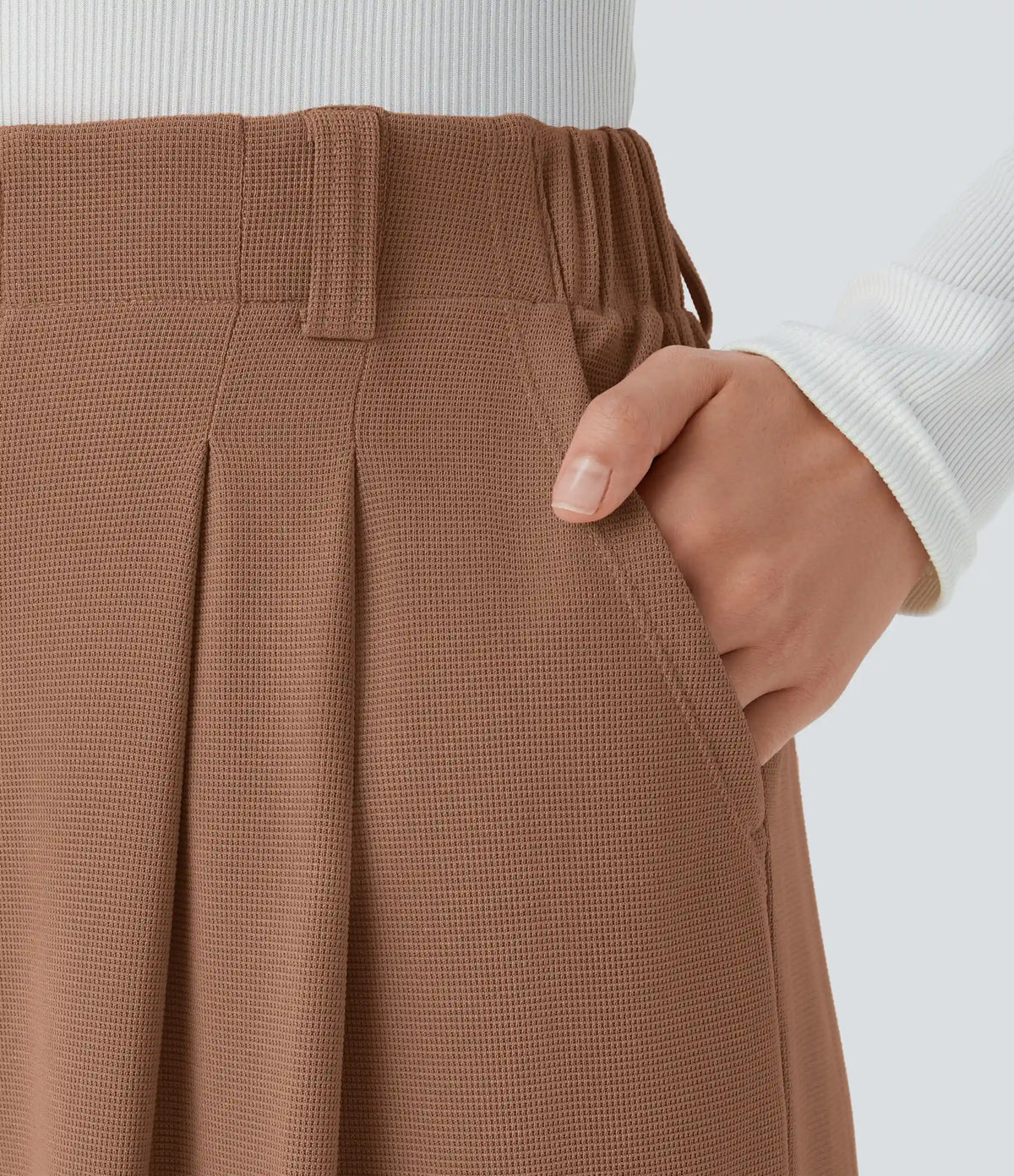 Halara Flex™ High Waisted Pocket Wide Leg Waffle Work Pants