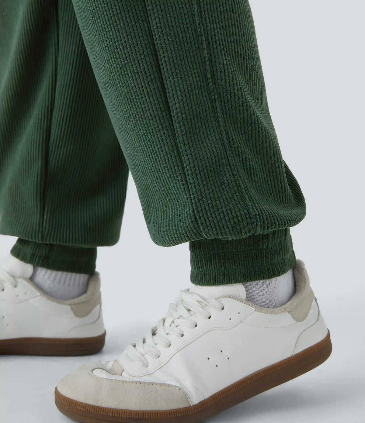 High Waisted Pocket Corduroy Casual Joggers