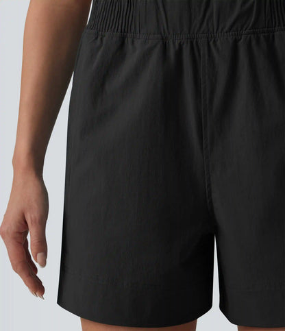High Waisted Split InstantCool Tennis Shorts with Pockets-UPF50+