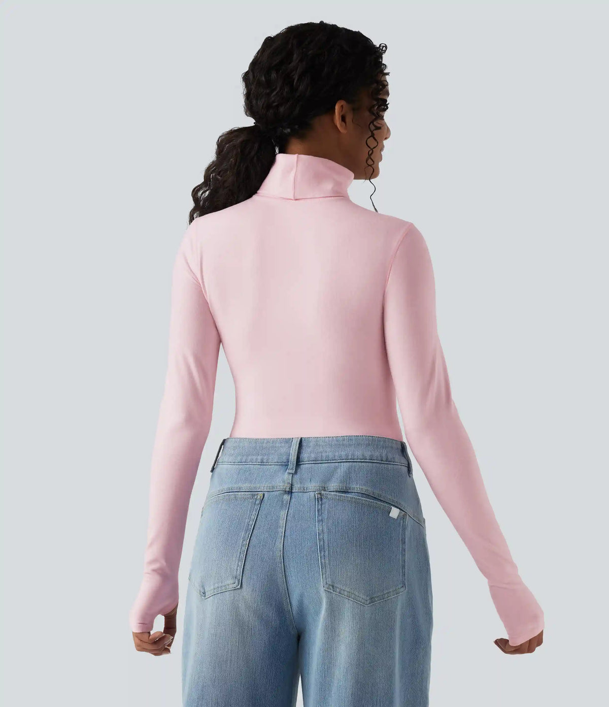 Halara HeatCore Turtleneck Long Sleeve Thumb Hole Casual Warming Top