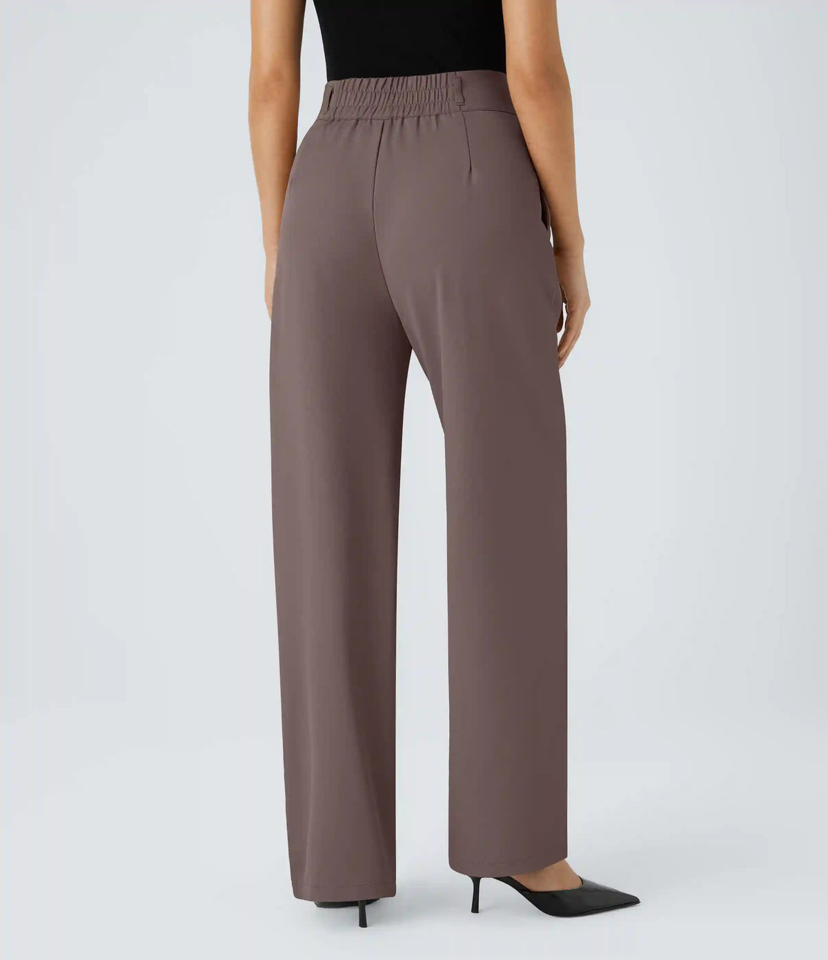 Halara Flex™ High Waisted Zipper Pocket Shirred Straight Leg Work Pants