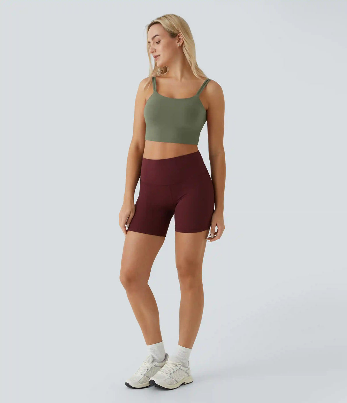 Double Straps Cropped Yoga Tank Top