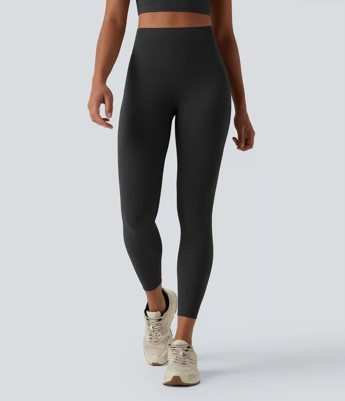 Halara UltraSculpt™ High Waisted Thong Seam Design Yoga 7/8 Leggings with Back Pocket
