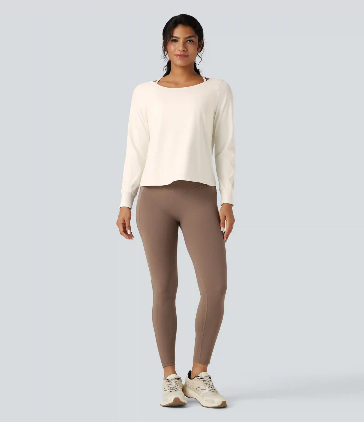 SoftlyZero™ Airy Cut-out Back 2-Piece Yoga Sports Top