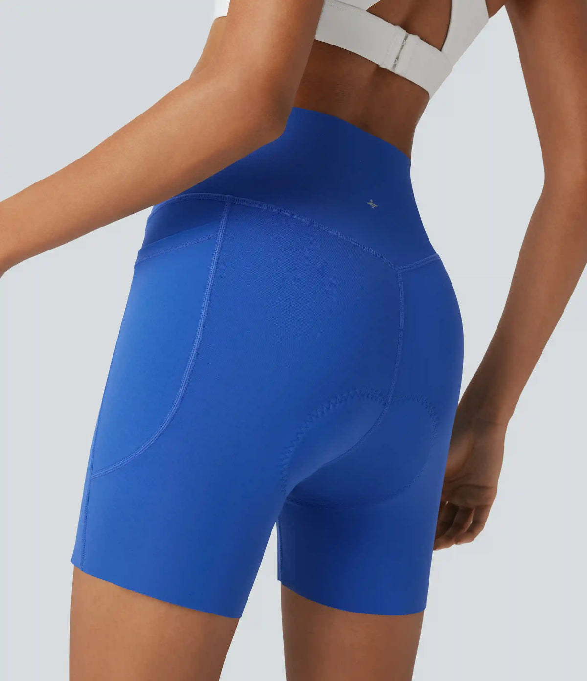 SpeedWave™ High Waisted Antislip Tummy Control Quick Dry Cycling Chamois Padded Biker Shorts 5'' with Pockets
