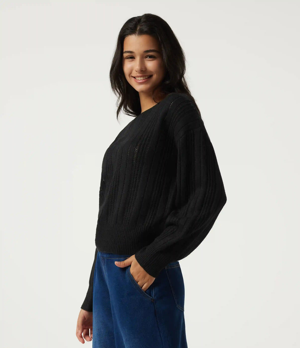 Round Neck Long Sleeve Casual Sweater