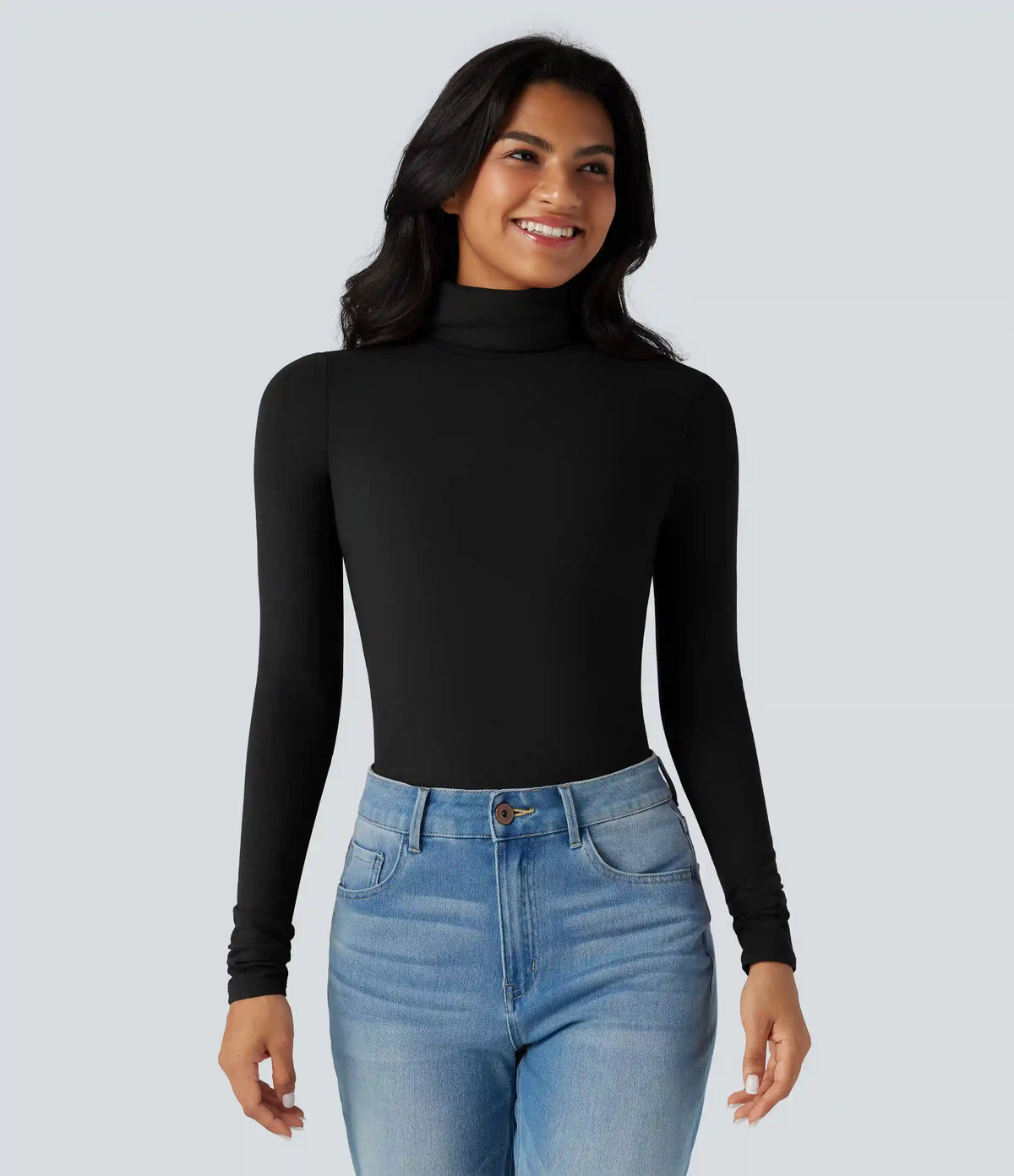 Halara HeatCore Turtleneck Long Sleeve Thumb Hole Casual Warming Top