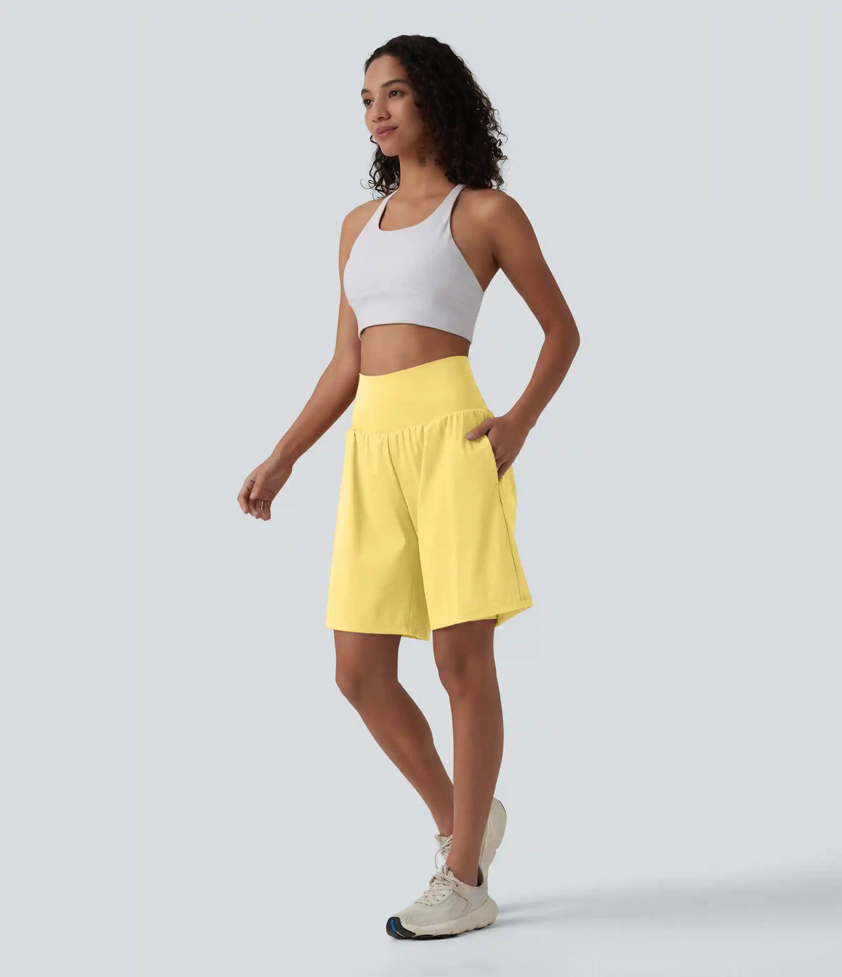 SoftlyZero™ Airy Super High Waisted 2-in-1 InstantCool Yoga Shorts 9" with Pockets