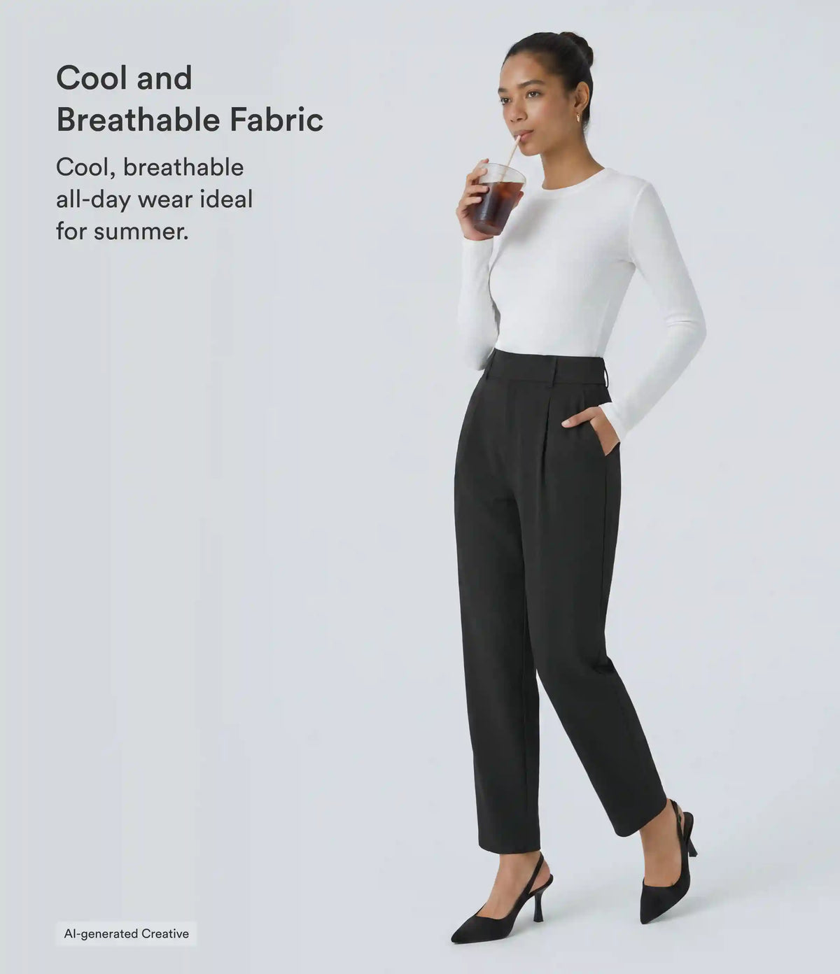 Halara Flex™ High Waisted Pocket Solid Work Tapered Pants
