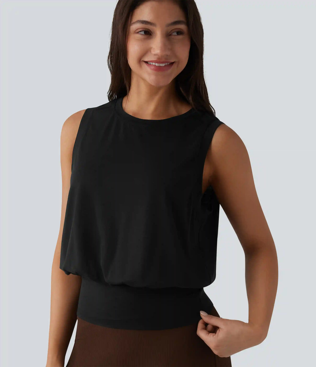 Round Neck Workout Tank Top