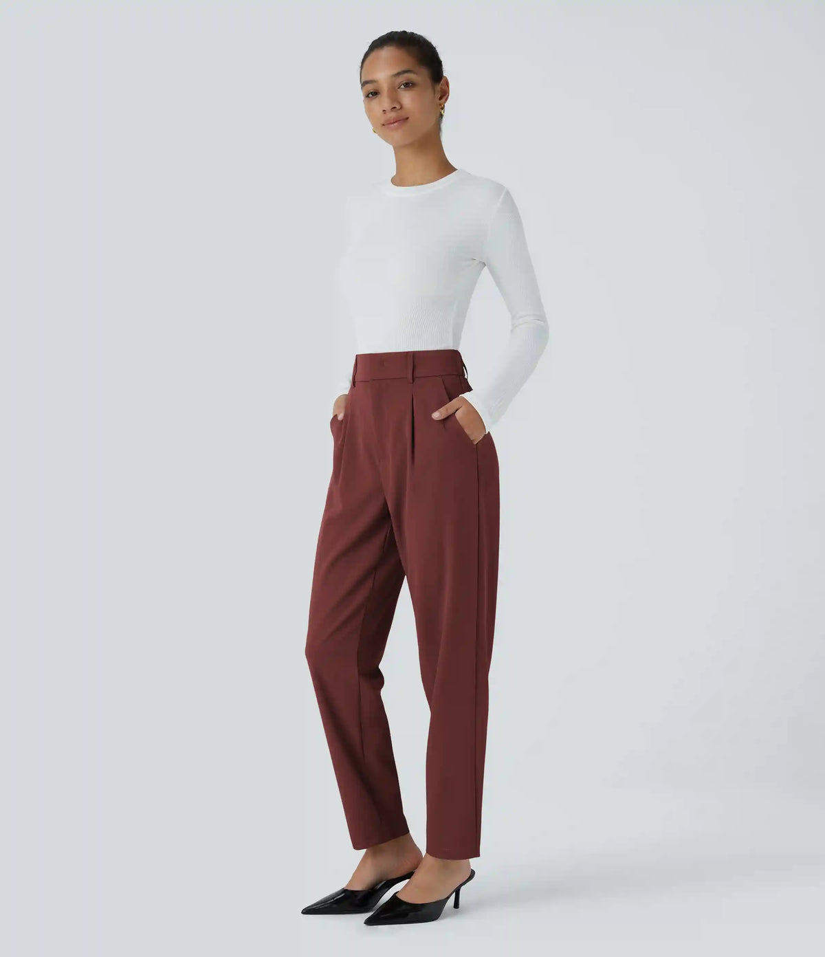 Halara Flex™ High Waisted Pocket Solid Work Tapered Pants