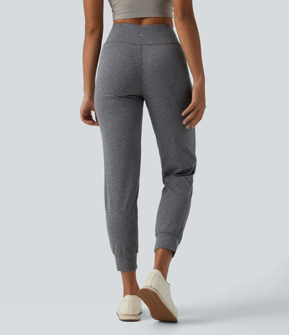 Mid Rise Quick Dry Yoga Joggers with Pockets