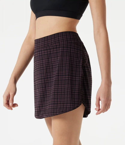 Halara UltraSculpt™ Check Plaid Print High Waisted 2-in-1 Mini Golf Skirt with Pocket