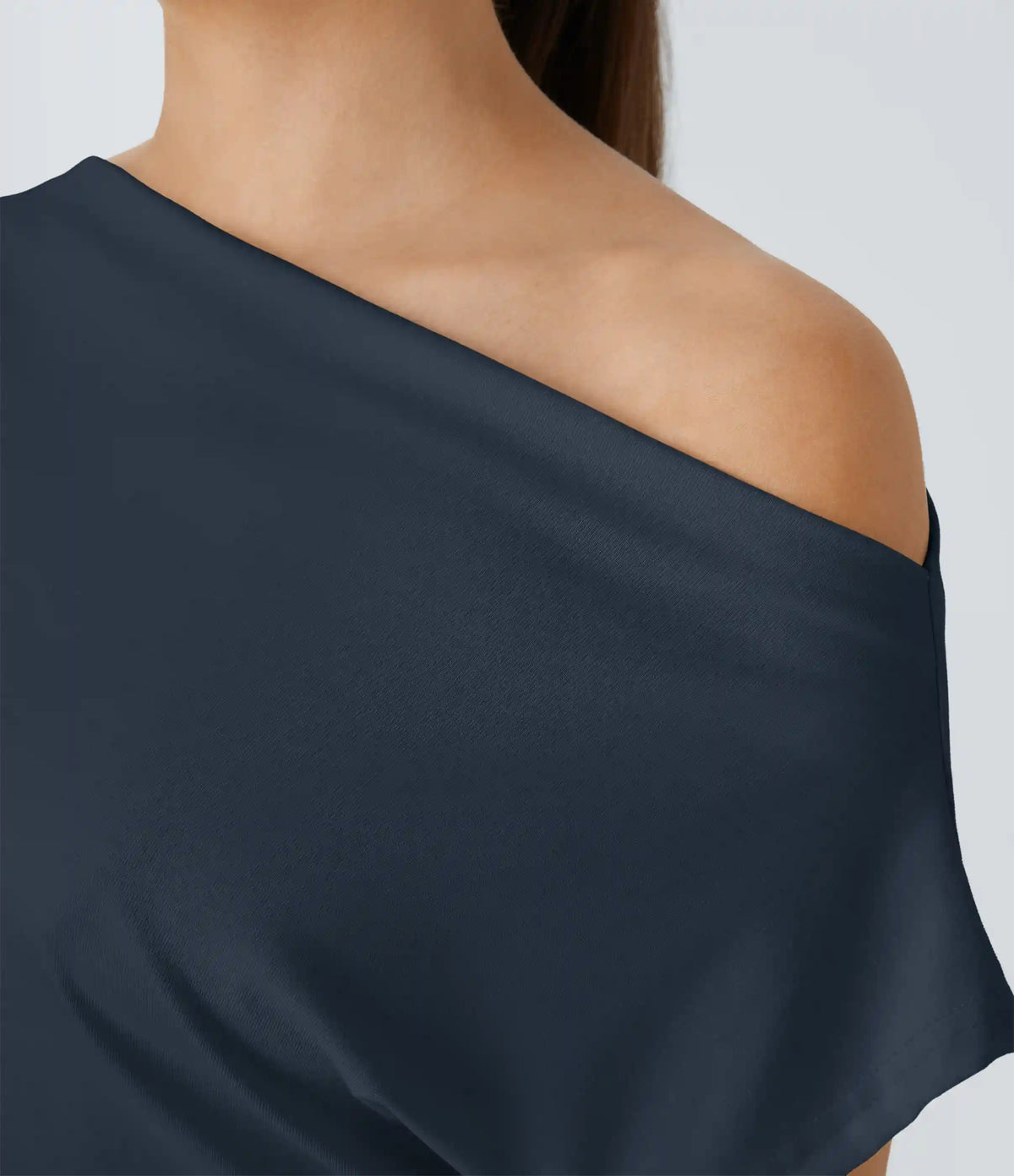 Off Shoulder Short Sleeve Ruched Casual Top