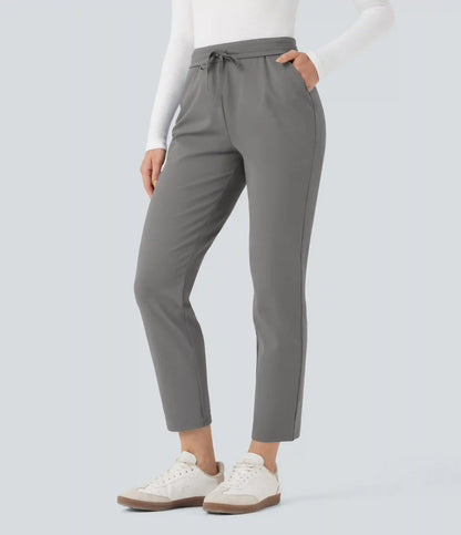 Halara Flex™ DayStretch Foldover High Waisted Drawstring 7/8 Slim Work Pants with Pockets