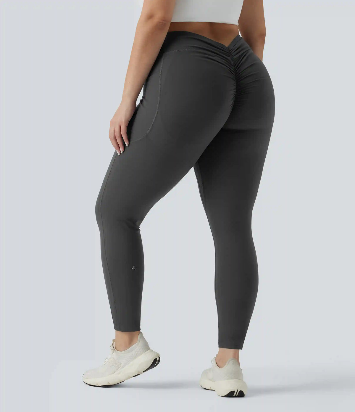 Plus Size Halara UltraSculpt™ High Waisted Tummy Control Butt Lifting Ruched Yoga Leggings with Pockets