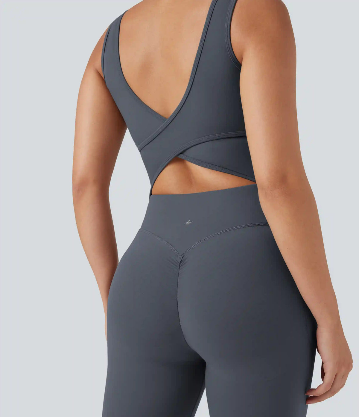 Halara UltraSculpt™ V Neck Tummy Control Butt Lifting Workout Jumpsuit with Pockets