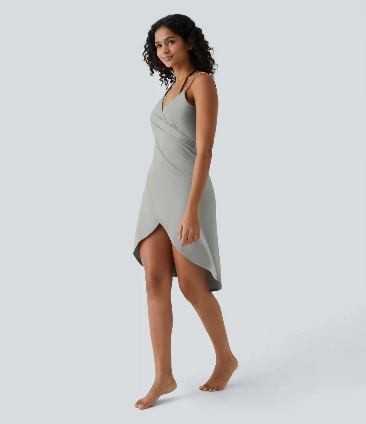 Spaghetti Strap Crossover Cover Up Wrap InstantCool Dress-UPF50+