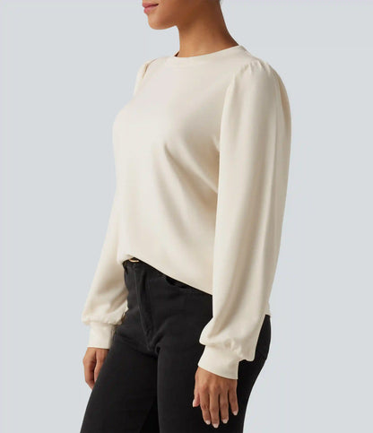 Round Neck Long Sleeve Casual Top
