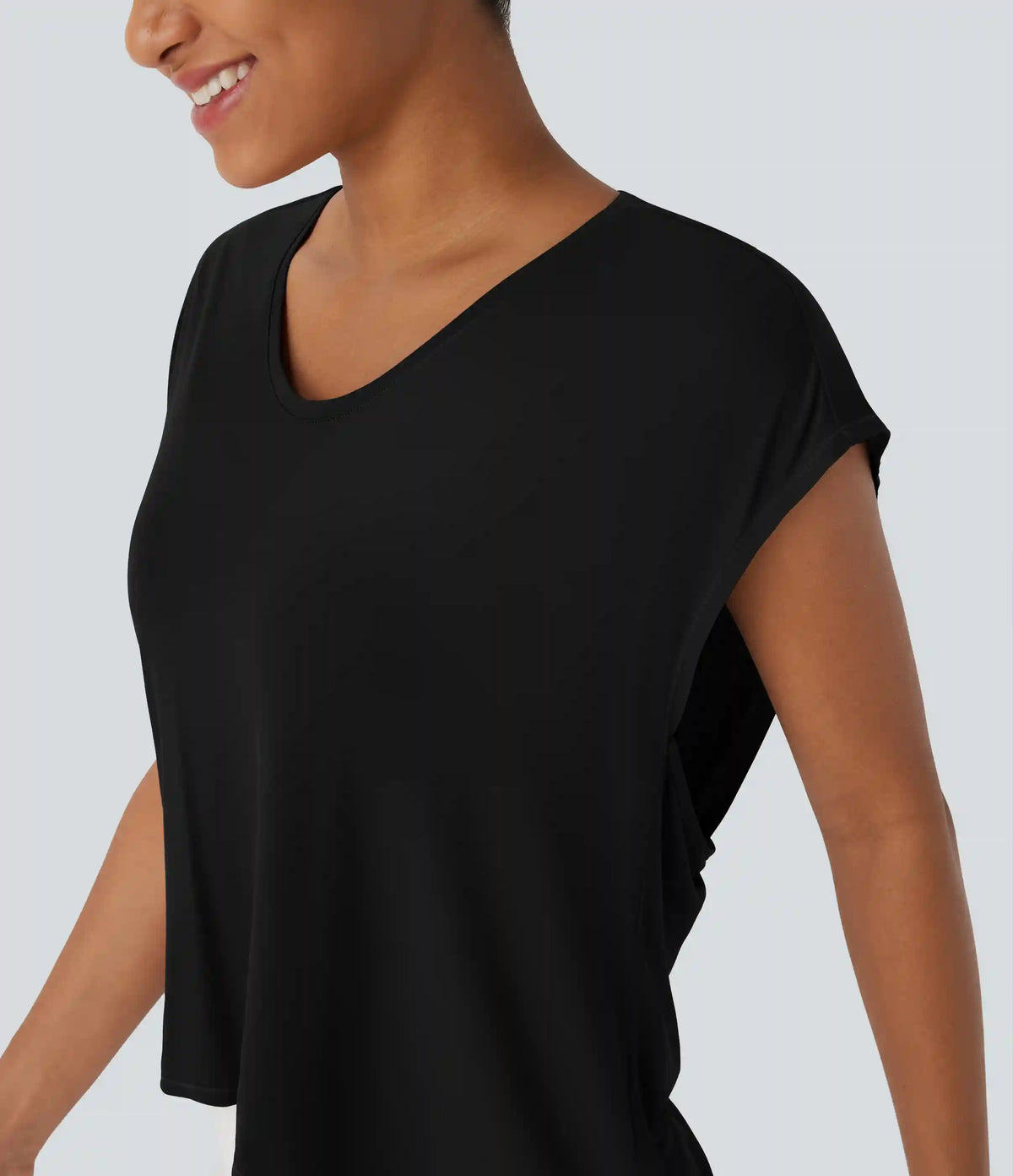 Crossover Asymmetric High-Low Hem Running Sports Top