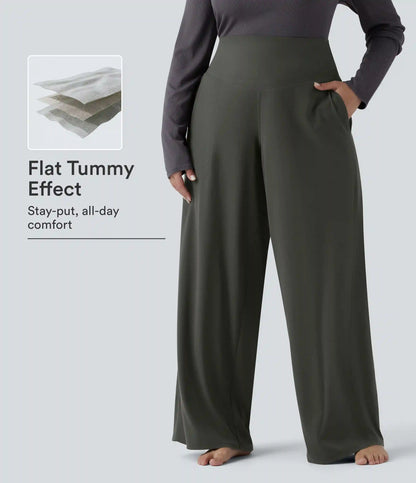 Halara UltraSculpt™ High Waisted Tummy Control Straight Leg Yoga Plus Size Pants with Pockets