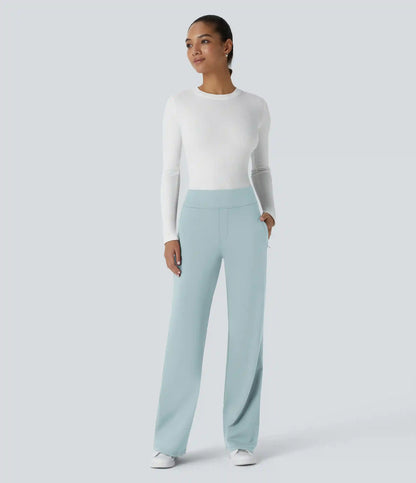 Halara Flex™ DayStretch Mid Rise Side Zipper Pocket Work Flare Pants