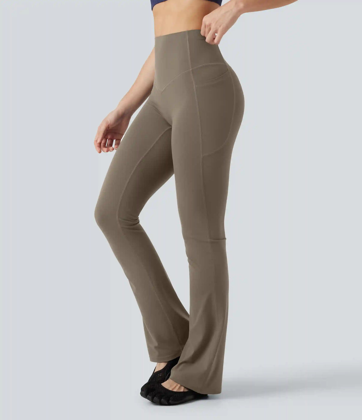 Halara UltraSculpt™ High Waisted Tummy Control Shaping Bootcut Yoga Leggings with Pockets