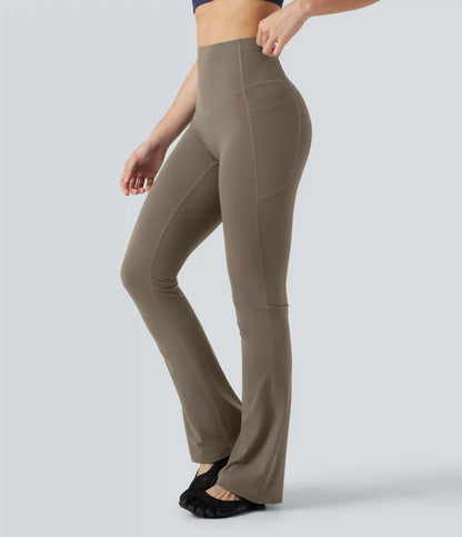 Halara UltraSculpt™ High Waisted Tummy Control Shaping Bootcut Yoga Leggings with Pockets