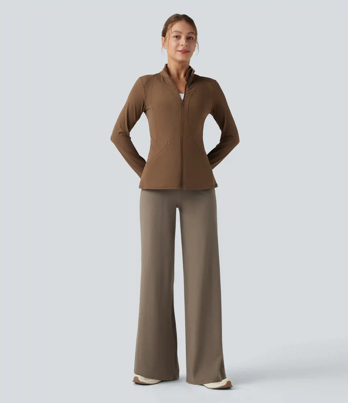 Halara UltraSculpt™ High Waisted Tummy Control Wide Leg Yoga Pants with Pockets