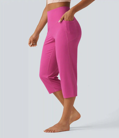Halara UltraSculpt™ High Waisted Tummy Control Straight Leg Capri Yoga Pants with Pockets