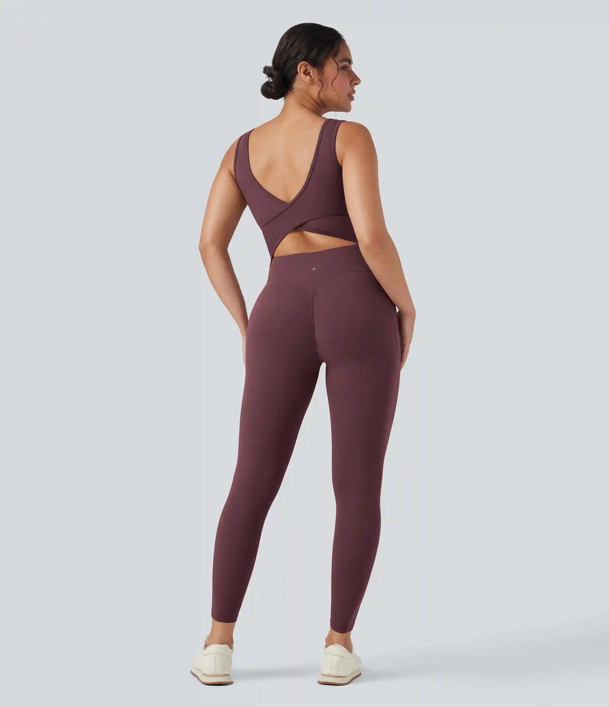 Halara UltraSculpt™ V Neck Tummy Control Butt Lifting Workout Jumpsuit with Pockets