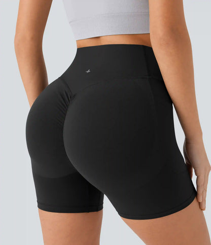 Halara UltraSculpt™ High Waisted Scrunch Butt Lifting Tummy Control Pocket Shaping Workout Biker Shorts 5''