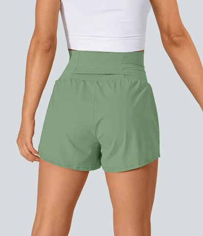 SoftlyZero™ Airy Super High Waisted 2-in-1 InstantCool Yoga Shorts with Pockets