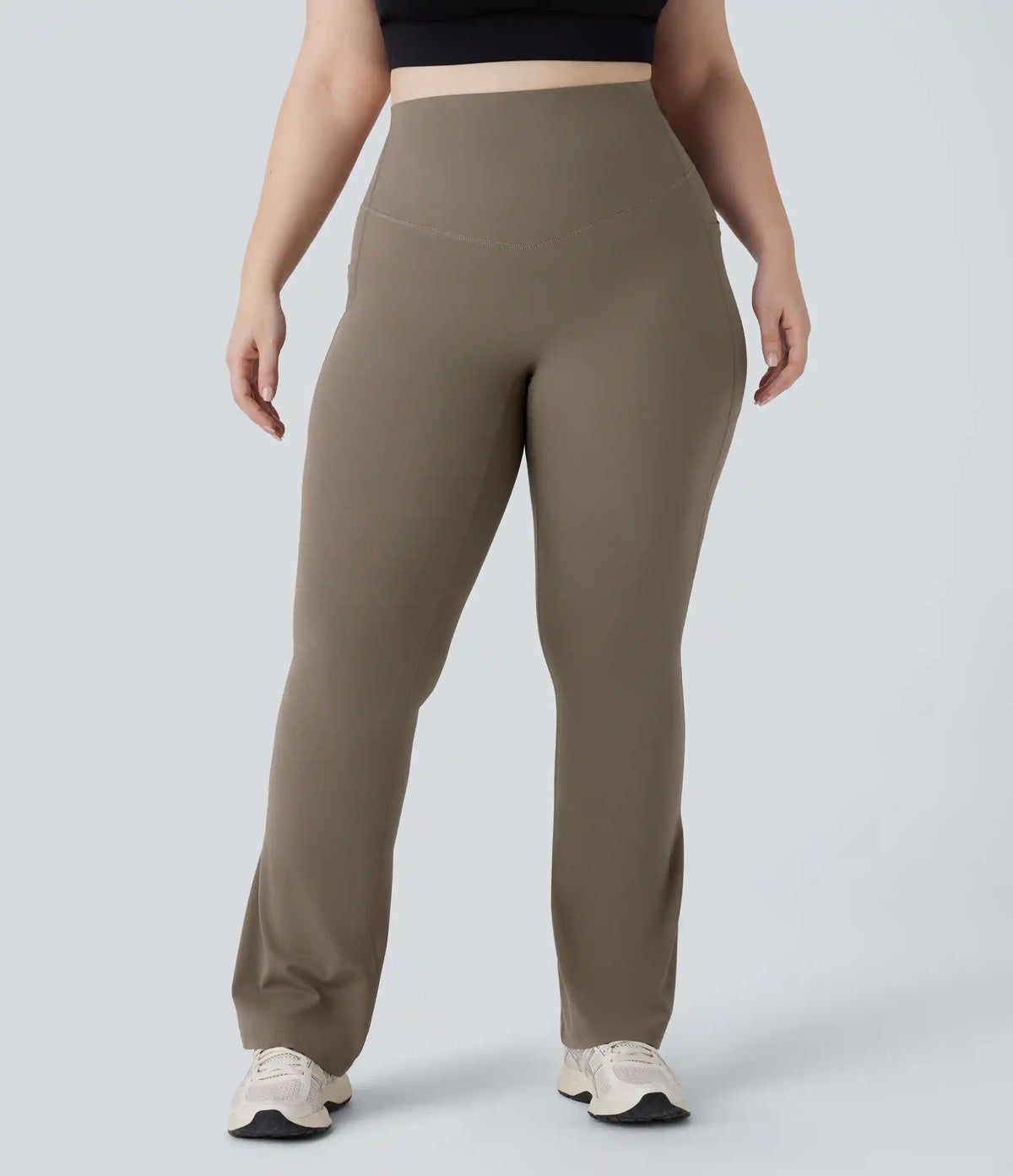 Halara UltraSculpt™ High Waisted Tummy Control Pocket Shaping Yoga Bootcut Plus Size Leggings