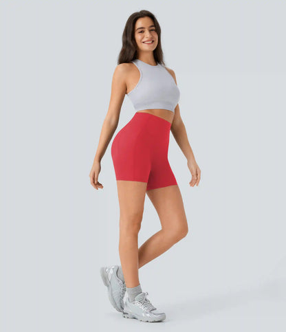 Halara UltraSculpt™ High Waisted Scrunch Butt Lifting Tummy Control Pocket Shaping Workout Biker Shorts 5''