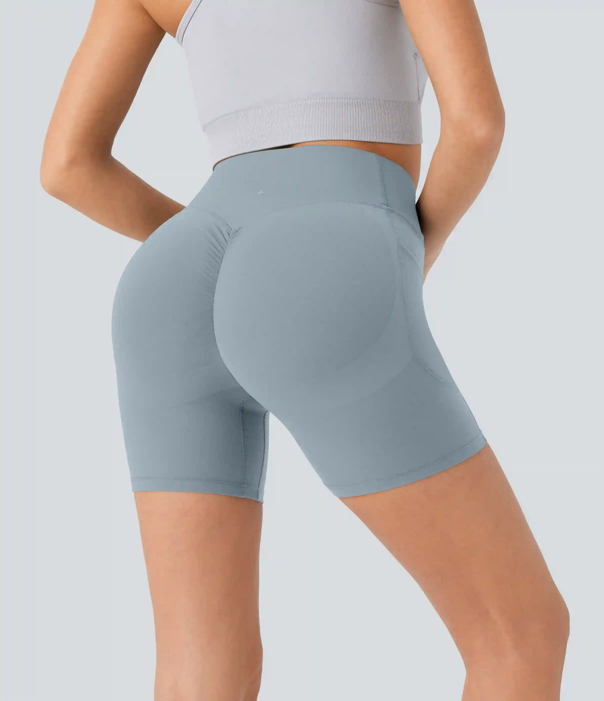 Halara UltraSculpt™ High Waisted Scrunch Butt Lifting Tummy Control Pocket Shaping Workout Biker Shorts 5''
