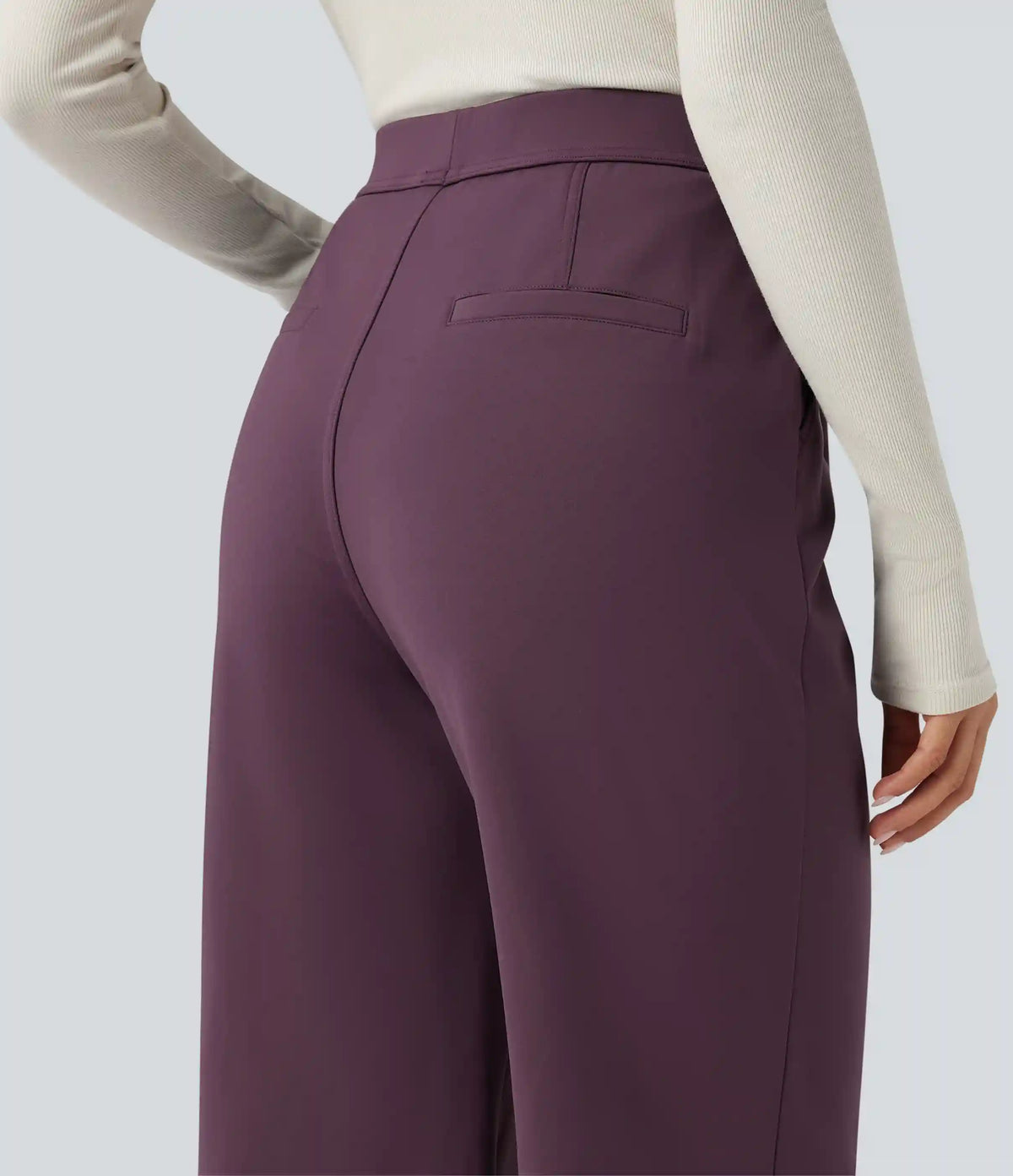 SoftlyZero™ Plush Thermal High Waisted Work Flare Pants with Pockets