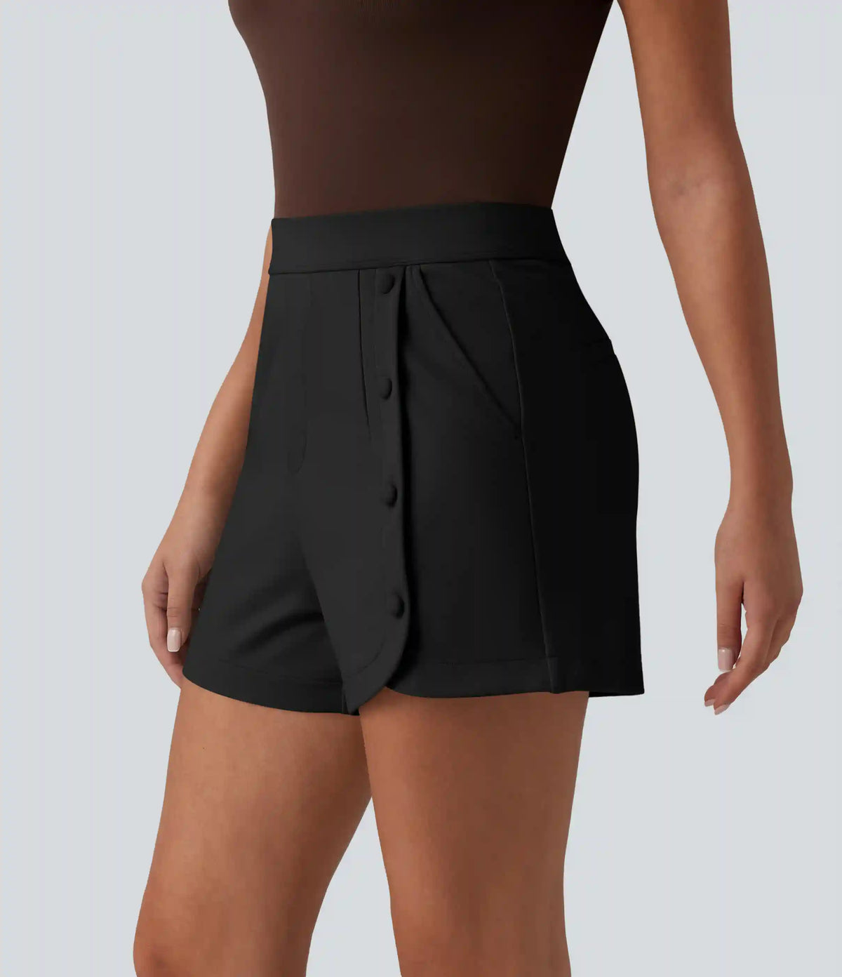 High Waisted Work Shorts 3'' with Pockets