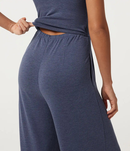 U-Neck Sleeveless Built-in Bra Ruched Baggy Casual Jumpsuit with Pockets-Easy Peezy Edition