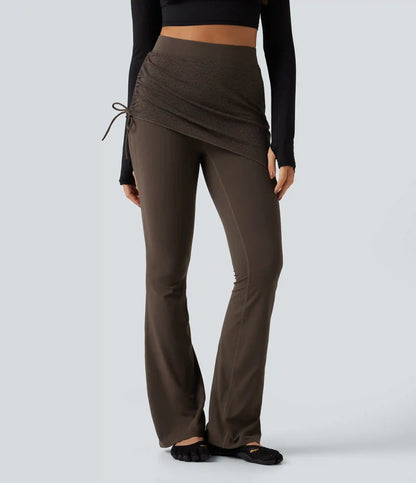 Halara UltraSculpt™ High Waisted Contrast Lace Leopard Print Bootcut Yoga Leggings with Pockets