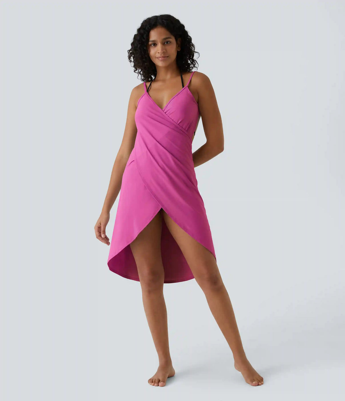 Spaghetti Strap Crossover Cover Up Wrap InstantCool Dress-UPF50+