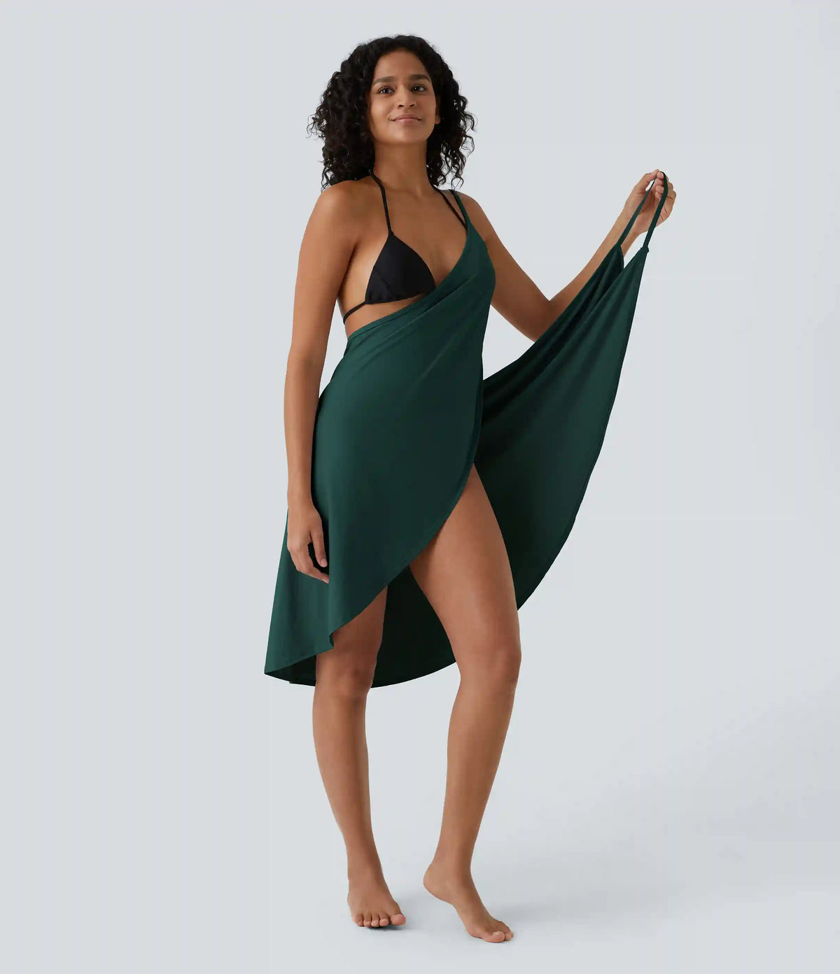 Spaghetti Strap Crossover Cover Up Wrap InstantCool Dress-UPF50+